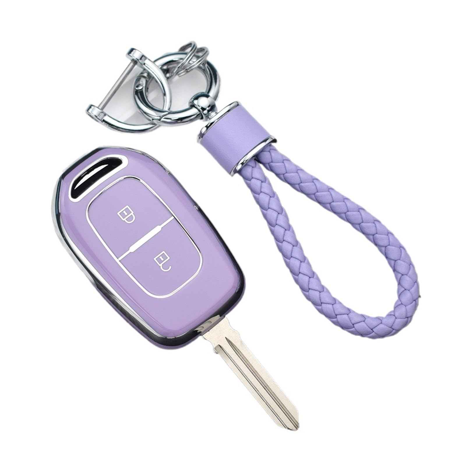 Miękka obudowa kluczyka samochodowego TPU do Renault Kwid symbol ruchu Dacia Sandero Logan Duster 2016-2018 Fob Shell brelok (kolor: brelok 2)