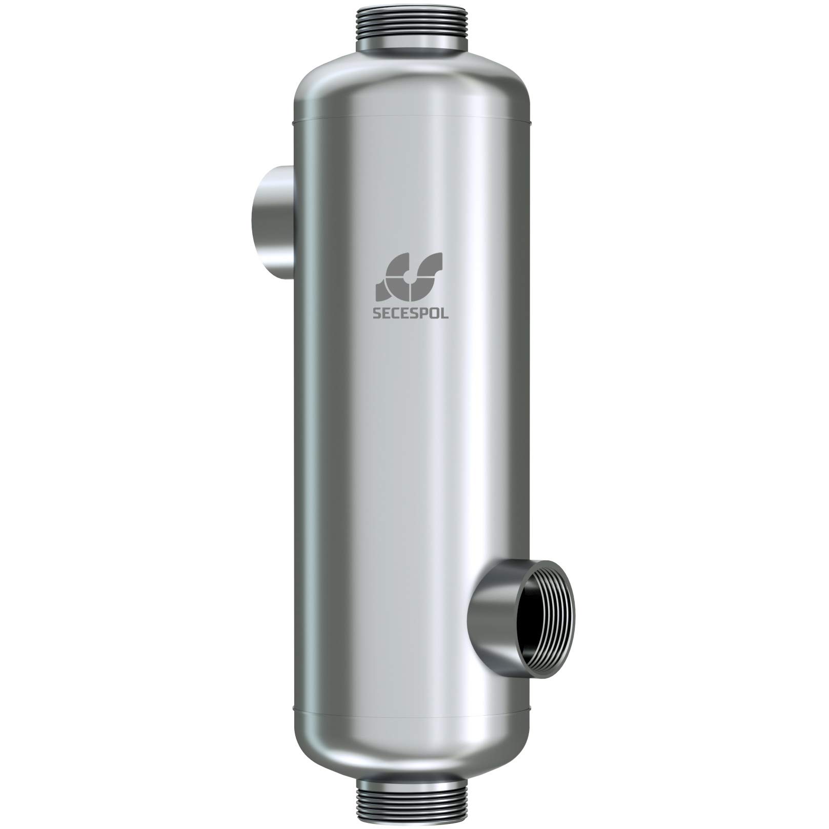 SECESPOL 164 kBtu Titanium Pool Heat Exchanger Shell and Tube for Marine/Salt/Swimming  Pool/Solar/Spa TI250 - Amazon.com
