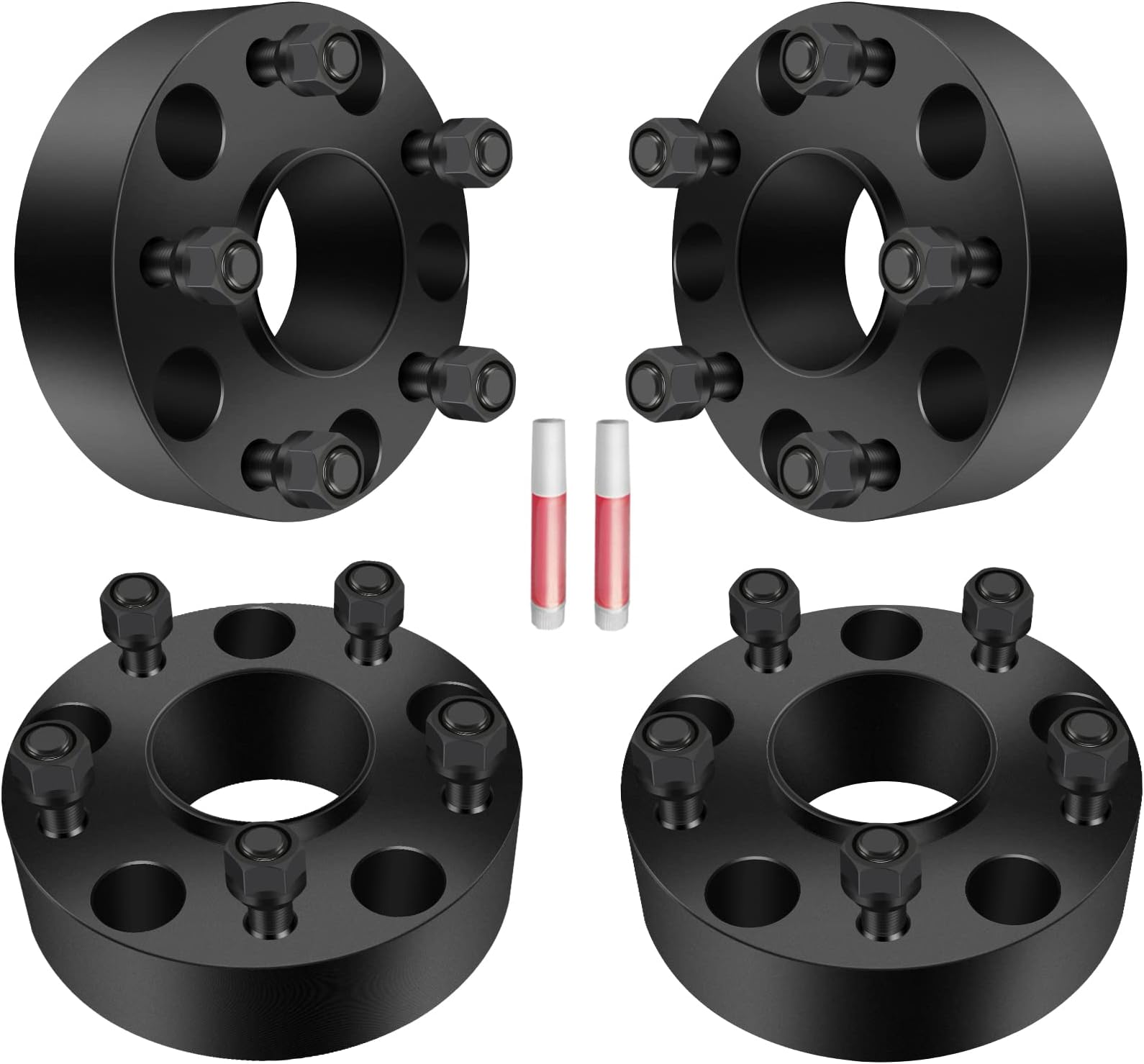 GDSMOTU 4pc Hubcentric Wheel Spacers,2" Wheel Spacers 5x5.5 with 14x1.5 Studs for R-a-m 1500 2014-2018