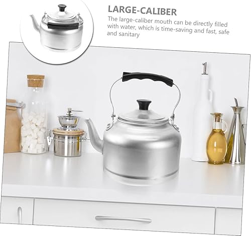 Miniatura 5 de UPKOCH Caldera de aluminio China Juego de té Camping bebidas coreanas Metal Pot Esmalte Maker Tetera Calentador de agua Caldera Estufa Caldera