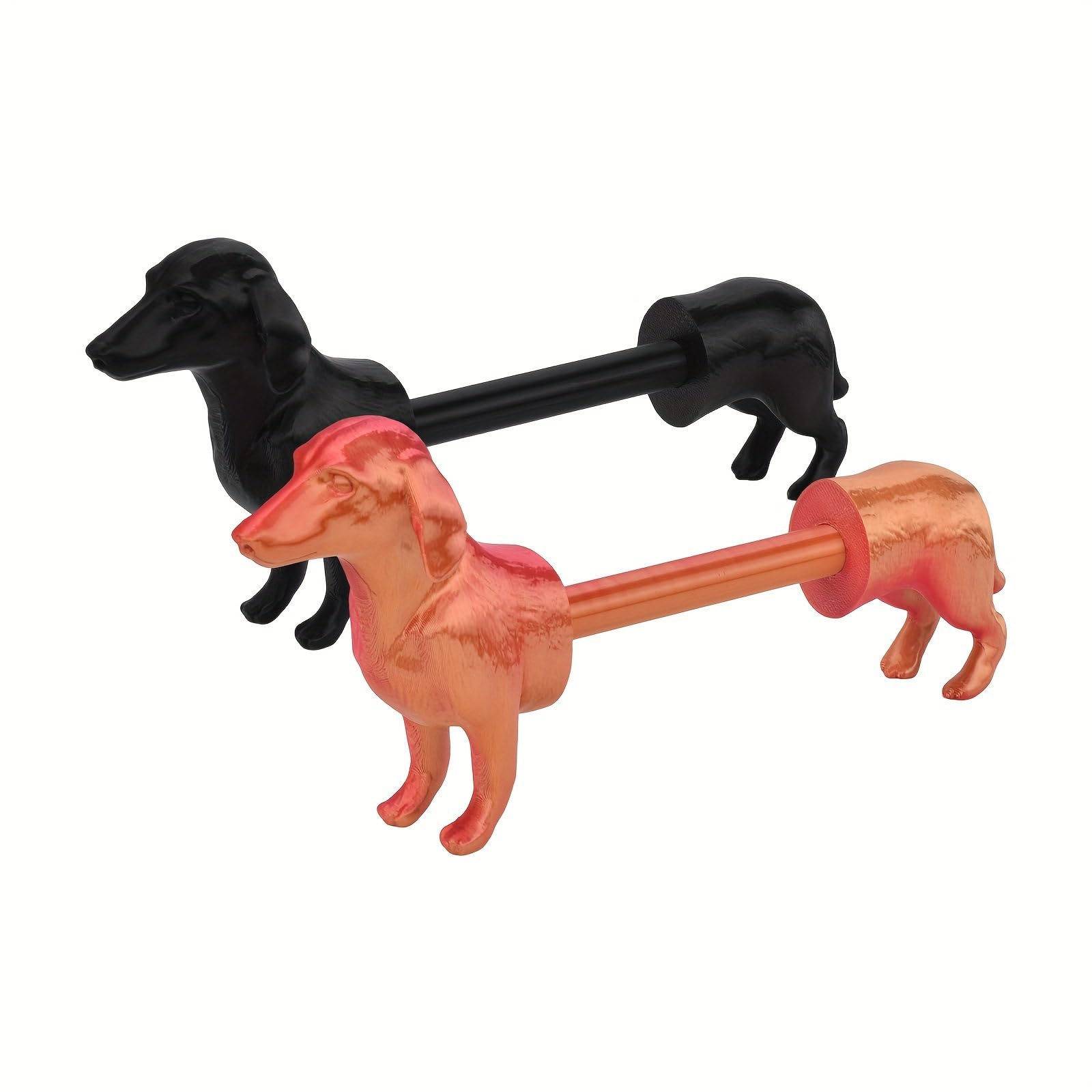 Hsyzygian 2PCS Tissue Roll Stand Dachshund Shaped Paper Towel Holder for Bathrooms Home Accessory Practical and Decorative Item Lovely Animal Tissue Holder