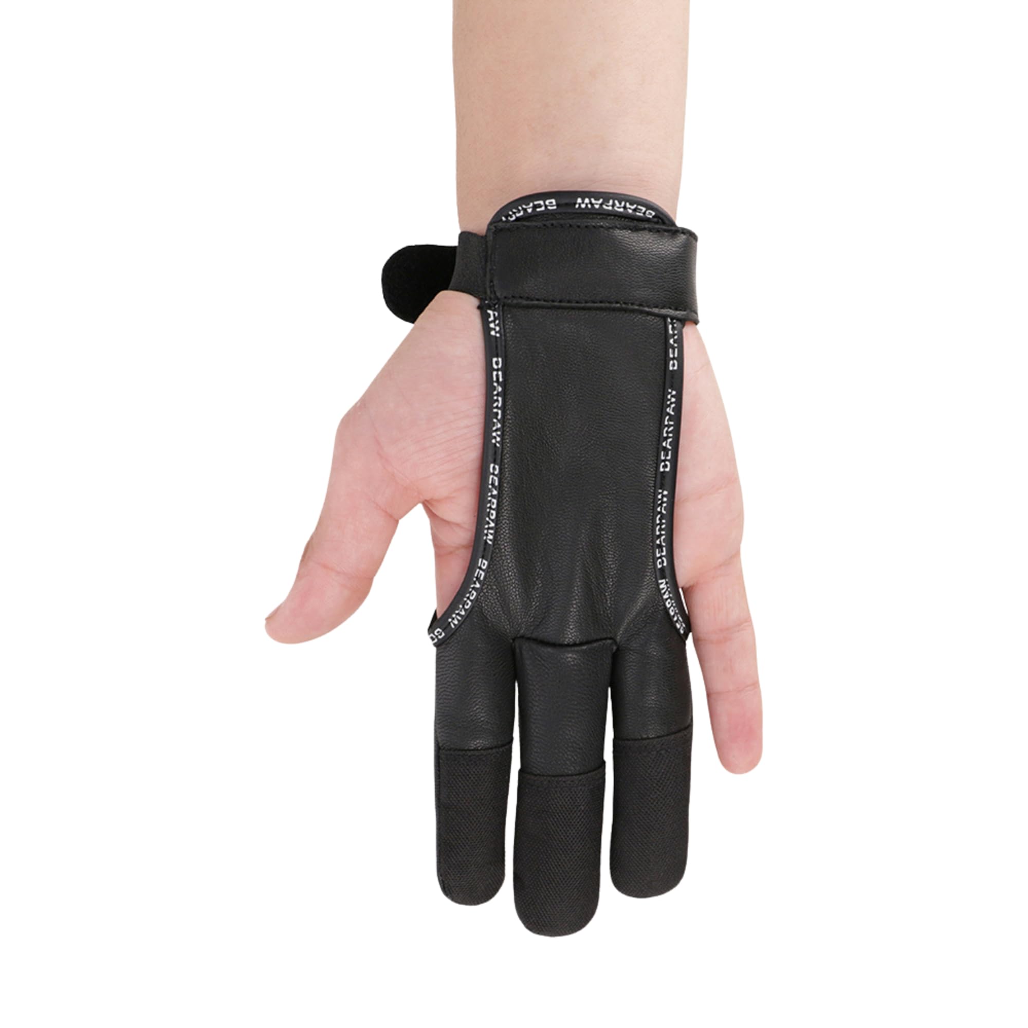 BEARPAW PRODUCTS Rękawice strzeleckie, skórzane, łucznictwo, 3 palce, łucznictwo, rękawice łucznicze, rękawica łucznicza, prawa ręka, łucznictwo, ochrona palców