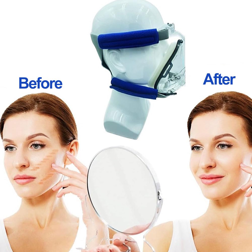 Almohadillas Faciales CPAP, 6pcs Fundas para Cinturón de Seguridad para Mejilla, Mascarillas CPAP
