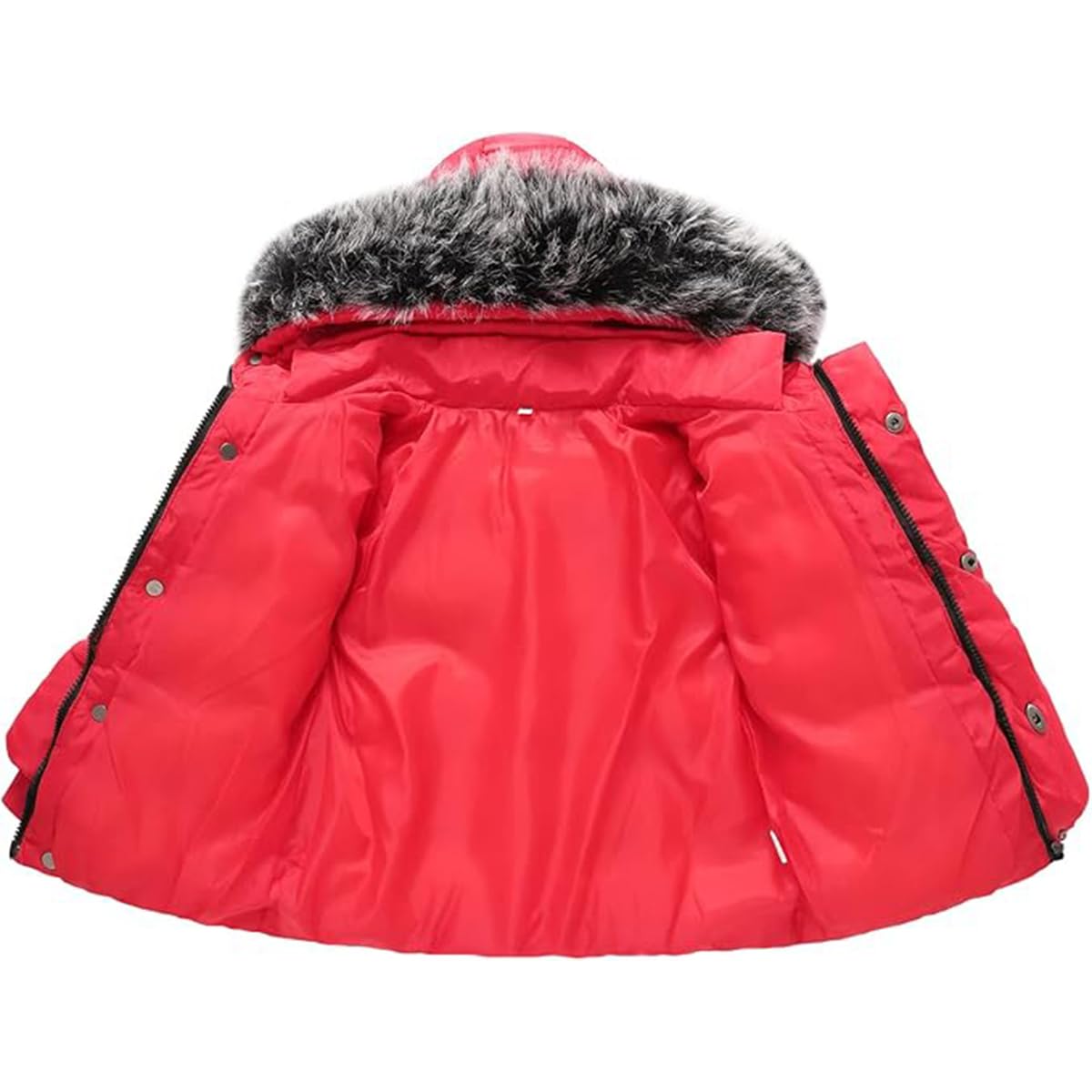 Cappotto Piumino con Cappuccio da Bambino Giacca Trapuntata Ragazzo Parka Zip Up Impermeabile Invernale 6 Mesi-6 Anni