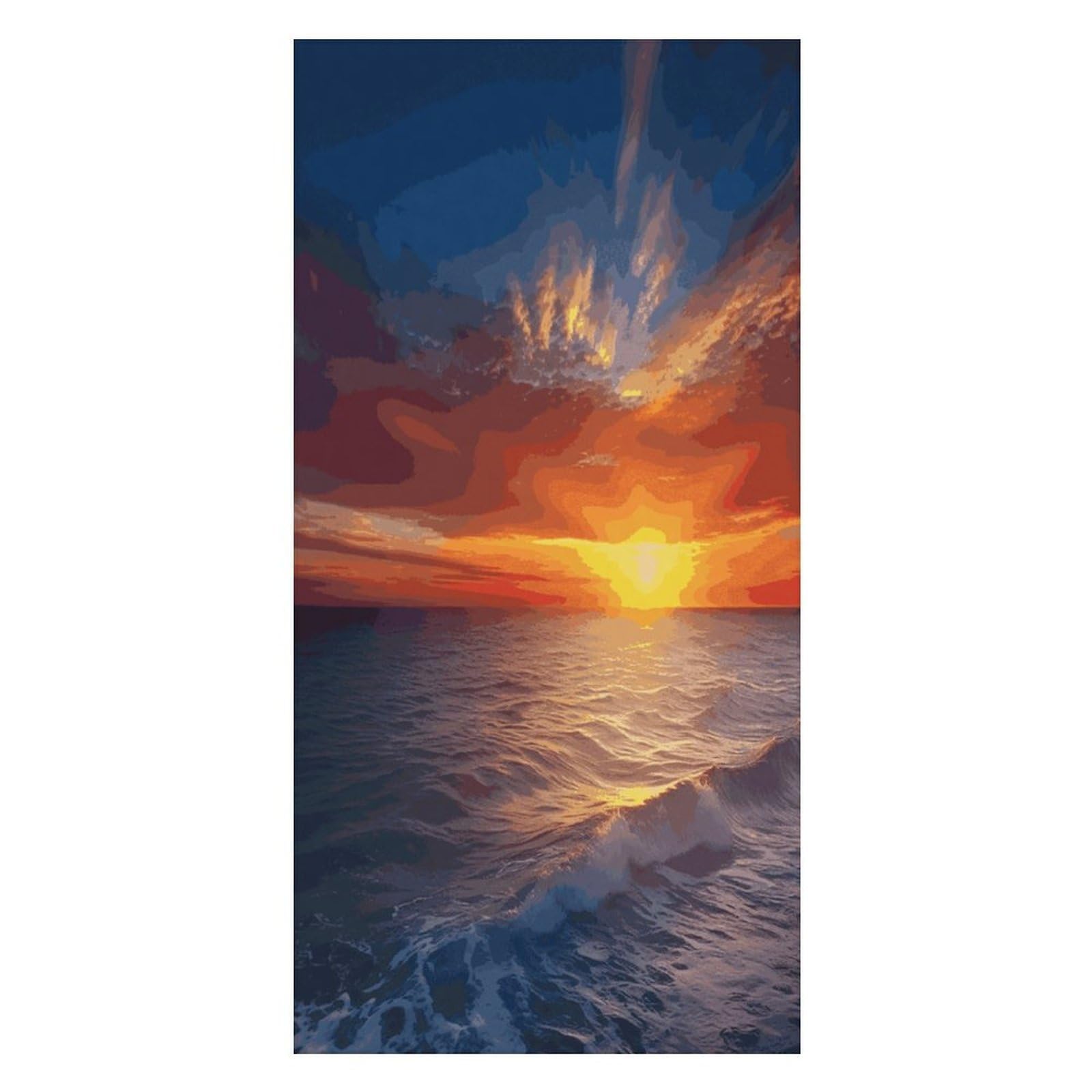 FekiLoot Sea and Sunset Beach Towel Oversized Bath Towel Ultra Soft Pool Towel Cozy Swim Towel Silky Lounge Towel Quick Dry Travel Towel Gentle Absorbent Towel for Adults Women Men