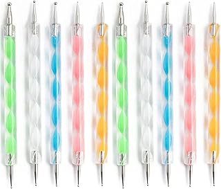 10Pcs Nail Art Dotting Pens Professional Nail Dotting Pens Nail Art Dotting Tools Manicure Dot Pens Nail Art Tools Set for DIY Nail Art