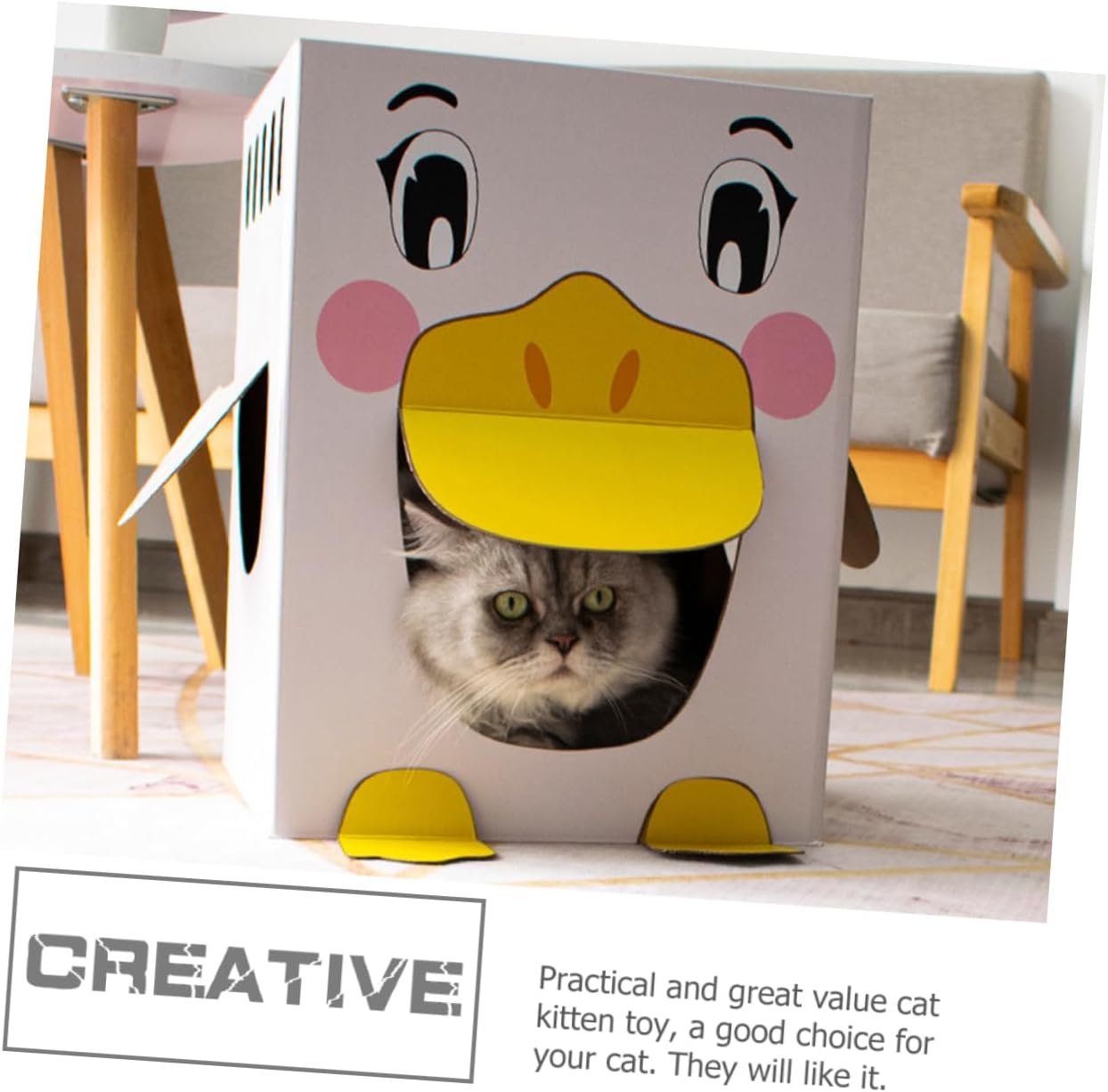 Cat Scratcher Toy Creative Corrugated Cat Scratch Pad Multi-Purpose Scratch House Play Nest Keeps Furniture from Scratching