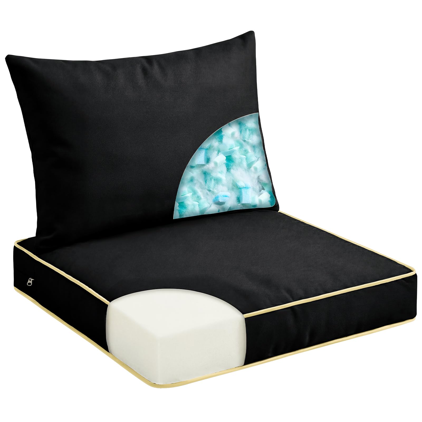 AS AWESLING Garden Furniture Cushion Set with Back Cushion