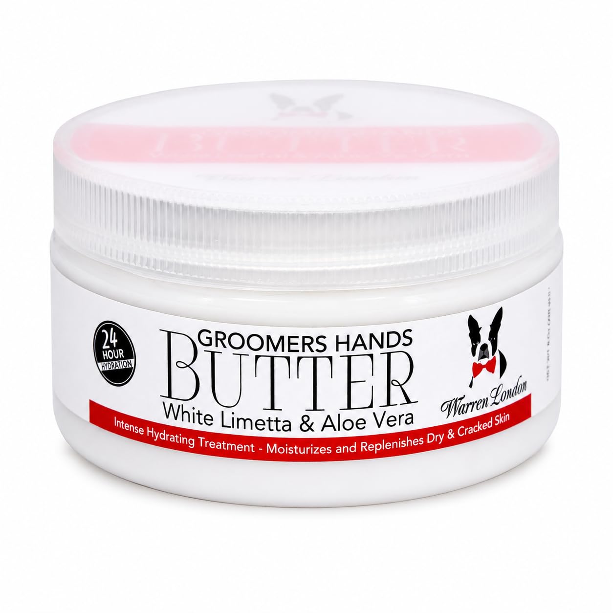 Warren London Groomers Hand Butter, 8 oz - Working Hands Cream for Dry Cracked Hands, Non-Greasy Shea & Aloe Moisturizer, Made in USA