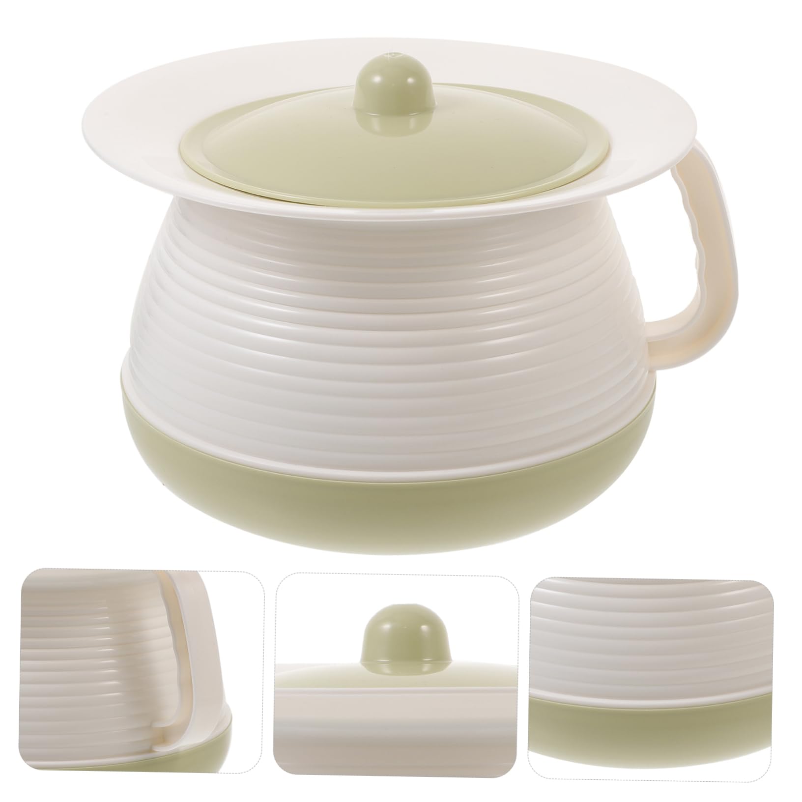 FOMIYES 2 Pcs Portable Potty Handheld Urinal Bucket Lid Thick Plastic Travel Spittoon Home Chamber Pot Cover Urine Storage Pot