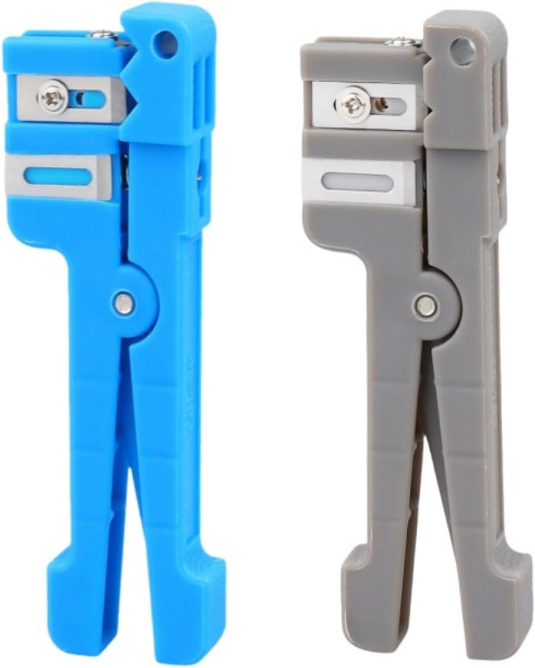 TXWTXPJ-Fiber Optic Cutter Tool Coaxial Cable Stripper Fiber Optical Buffer Tube Jacket Stripper Coaxial Cable Crimper Universal Wire Stripper (Blue & Gray, 45-163 & 45-162)