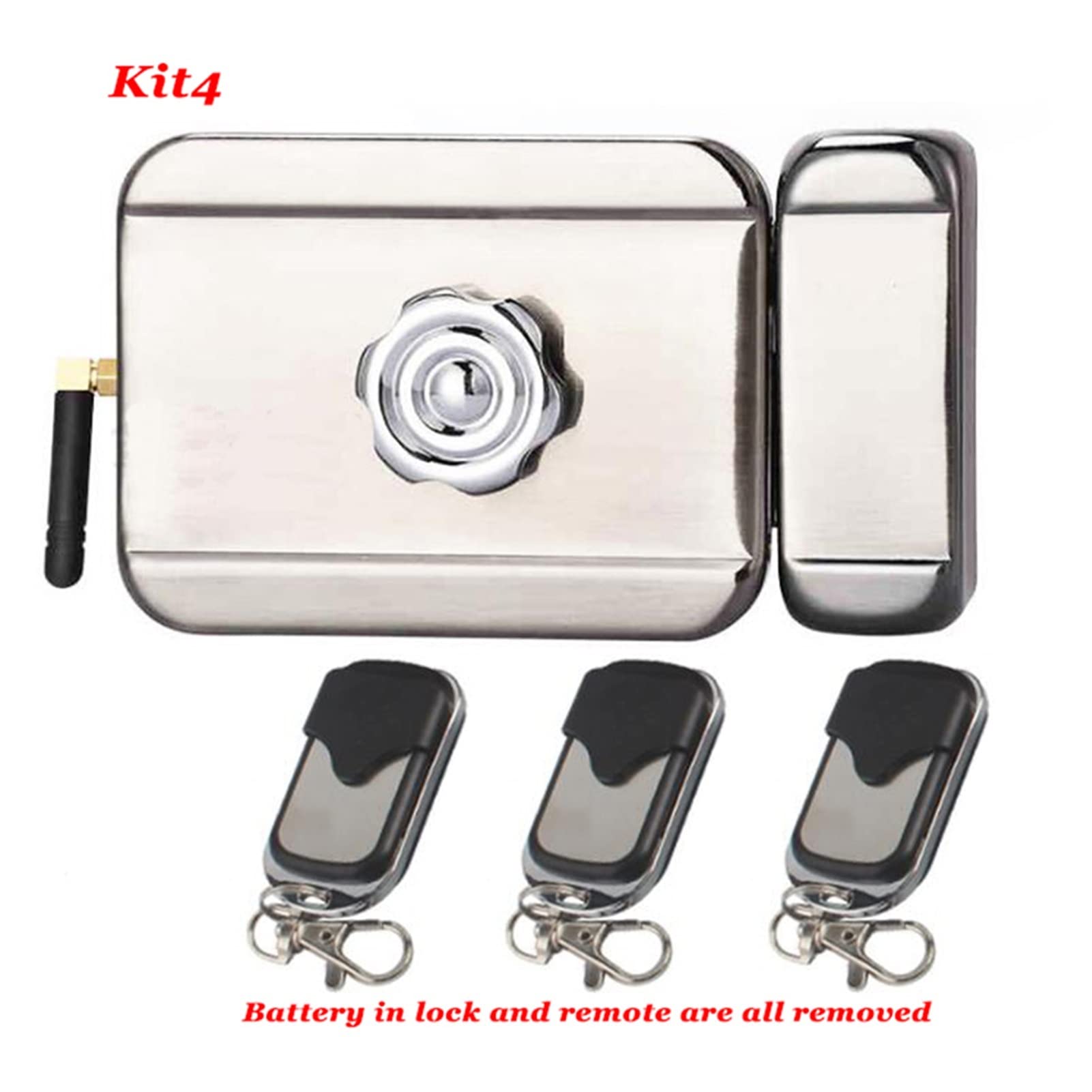 VChics Serrure de porte intelligente, AA Contrôle électrique à distance du verrouillage Clé de porte électronique Système contrôle d'accès la maison(Kit4)