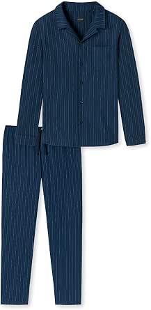 Schiesser Men's Long Pyjamas 2-Piece – Modell 175611 (XS–8XL)