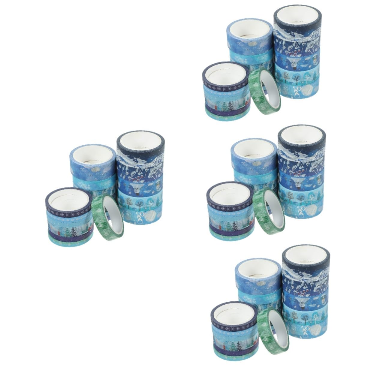 76rollen Washi Tape Für Weihnachten Dekorative Klebebänder Für -projekte Geschenkverpackung Und Scrapbooking Mit Festlichen Mustern Und Haftung