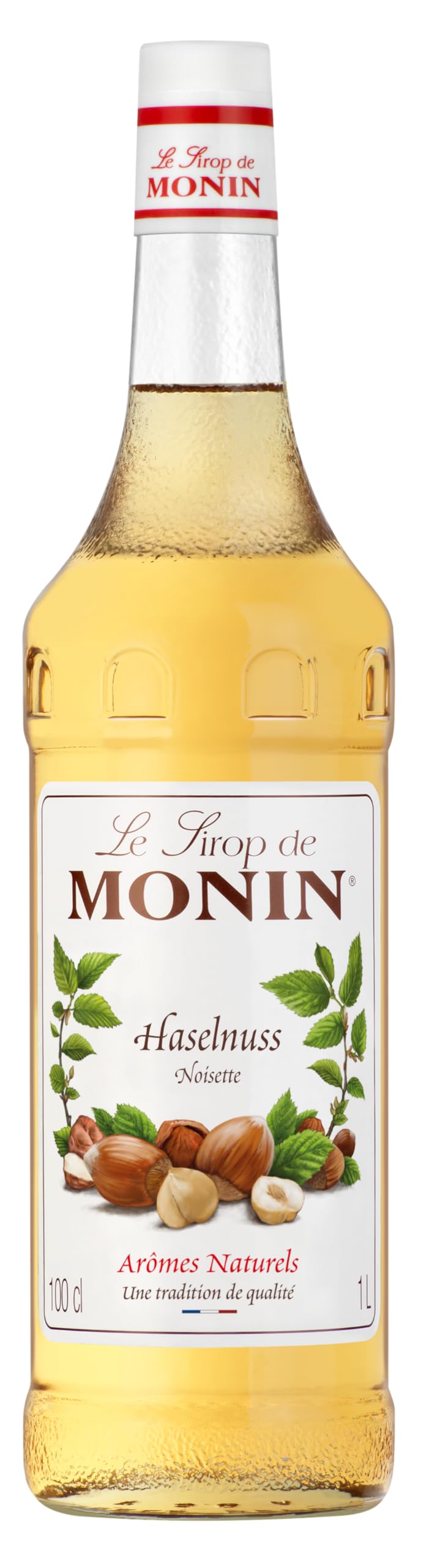 MONIN-SET Café 5+5 | 5 Liter Kaffee Sirup + 5 x Pumpen - Karamell, Vanille, Praline-Nuss, Haselnuss, Weisse Schokolade (5 x 1,0l)