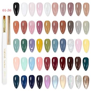 VARNAIL Solid Gel Nail Polish 10 Colors Nail Art Design Manicure Set DIY Gel Polish for Home and