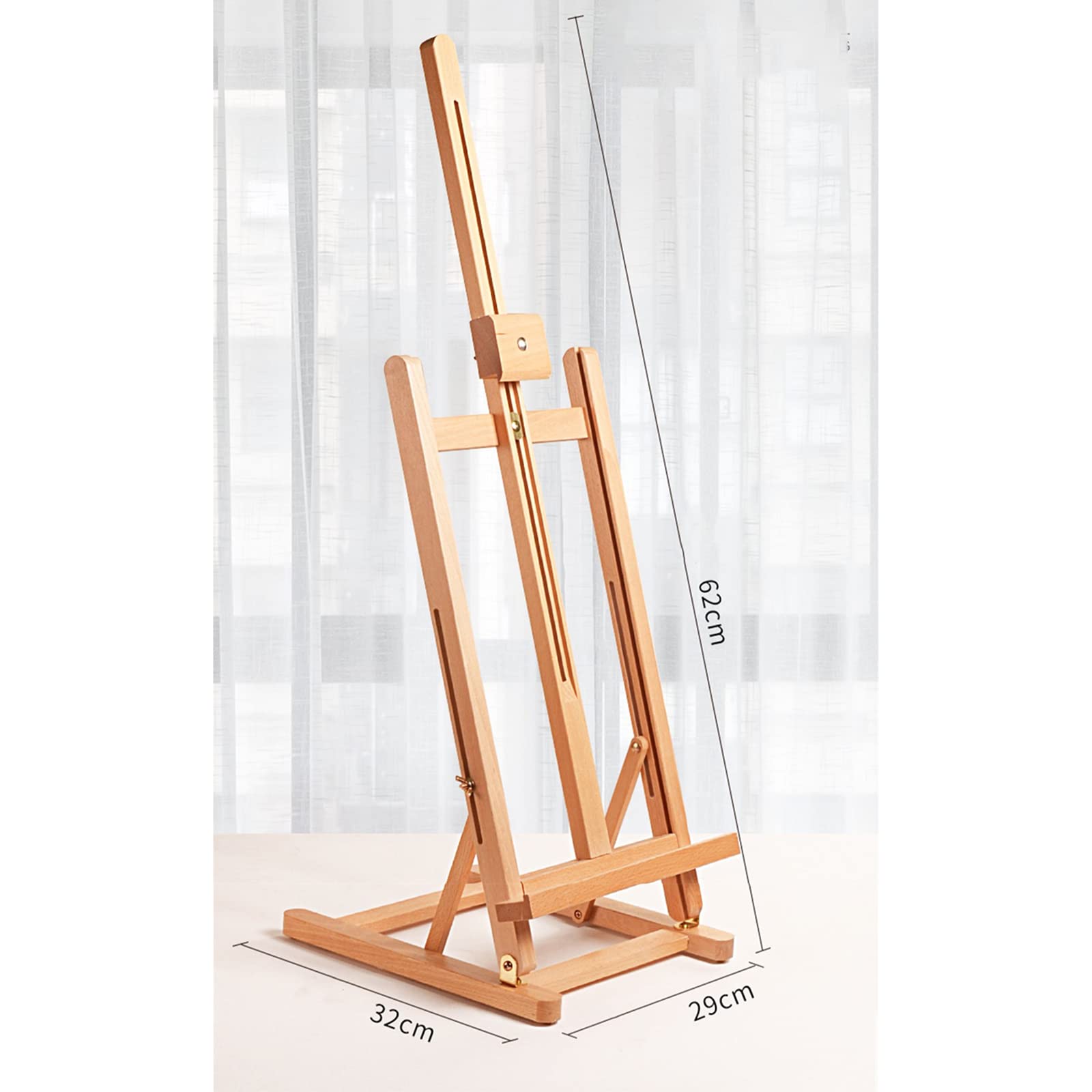 Caballete para Pintar, caballetes de Escritorio de Madera con Marco en H, caballetes de Arte de Mesa y de Suelo para exhibir, Pintar y Dibujar