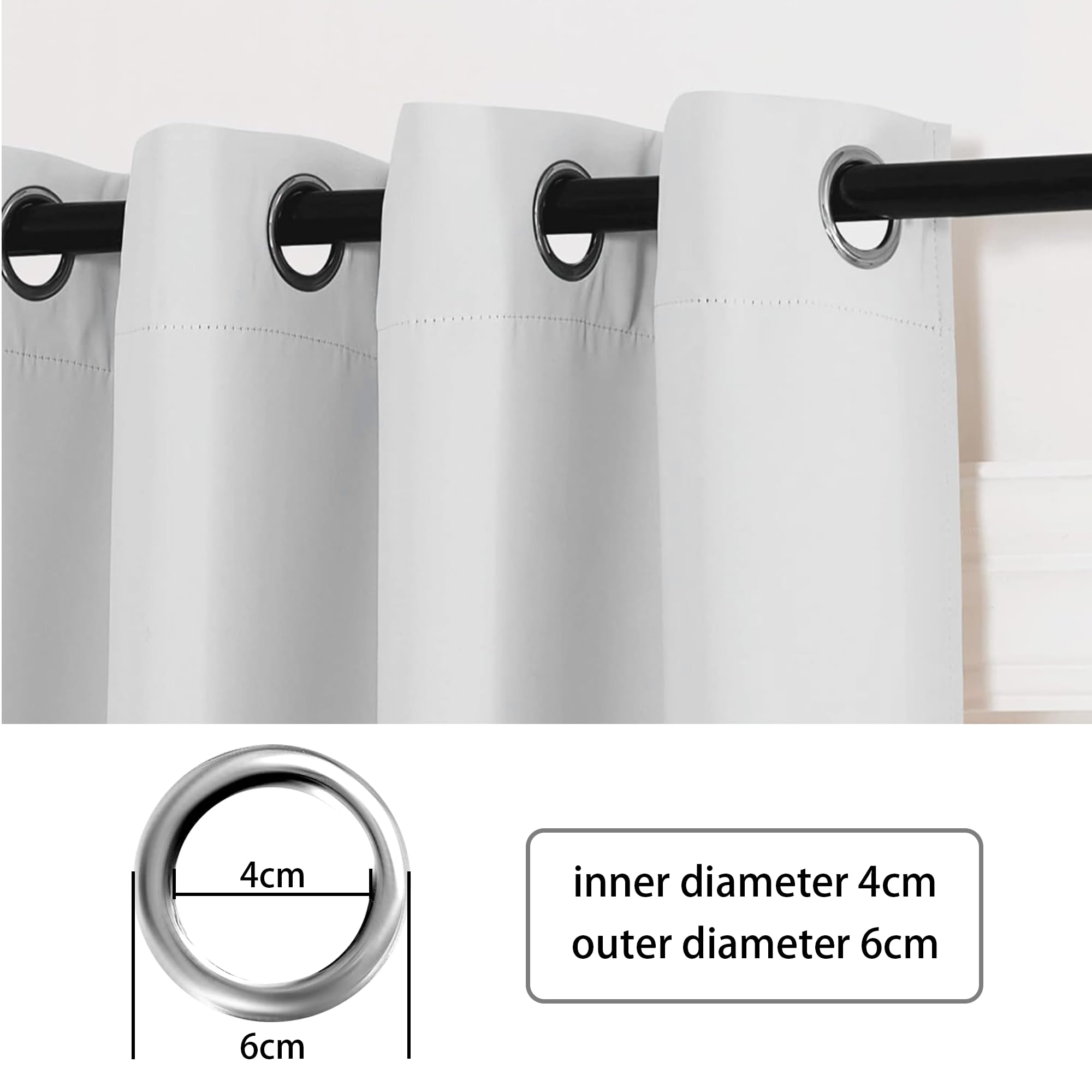Cortinas extra cálidas reductoras de ruido, 150 x 100 cm, suaves y ligeras, con ojales en la parte superior, lavables, ideales para hoteles y dormitorios, 1 juego de protección para el invierno