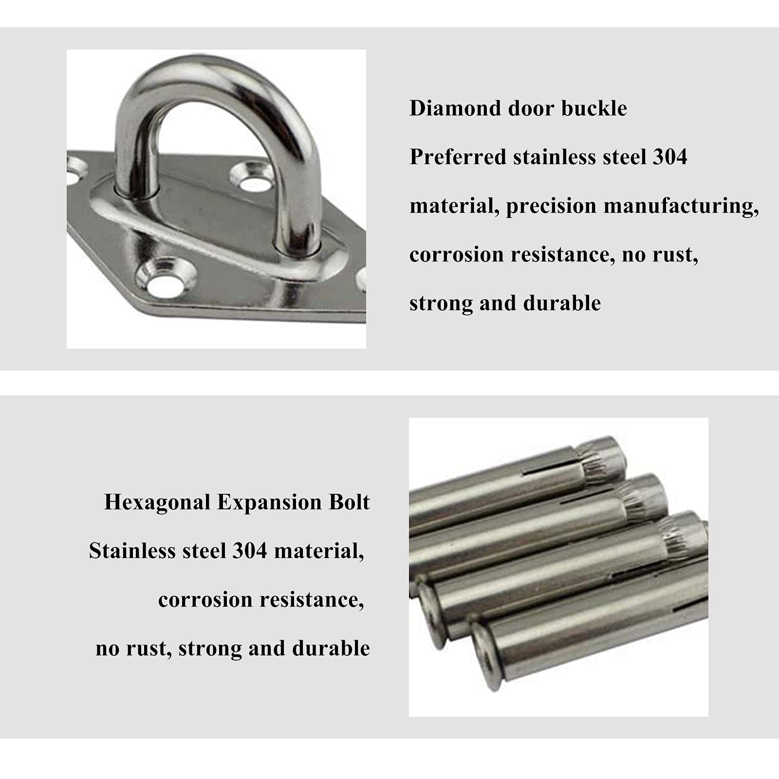 EJ.life Ressort D'extension Pour Chaises Balançoire 2pcs Crochets à