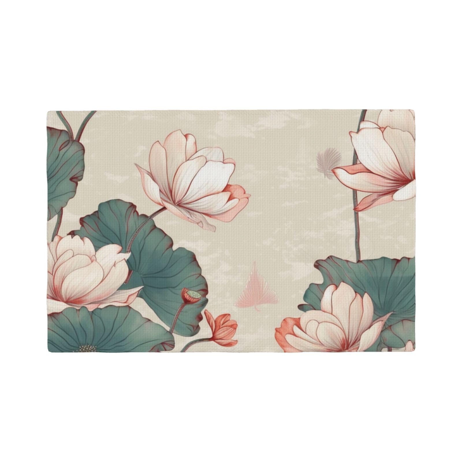 Sets de table de décoration de ferme lot de 6 pièces au tissage floral raffiné