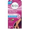 Veet Ready-to-Use Dermatologically Tested 40 Count Hair Remover Wax Strip Kit for Legs & Body (6 Pack)