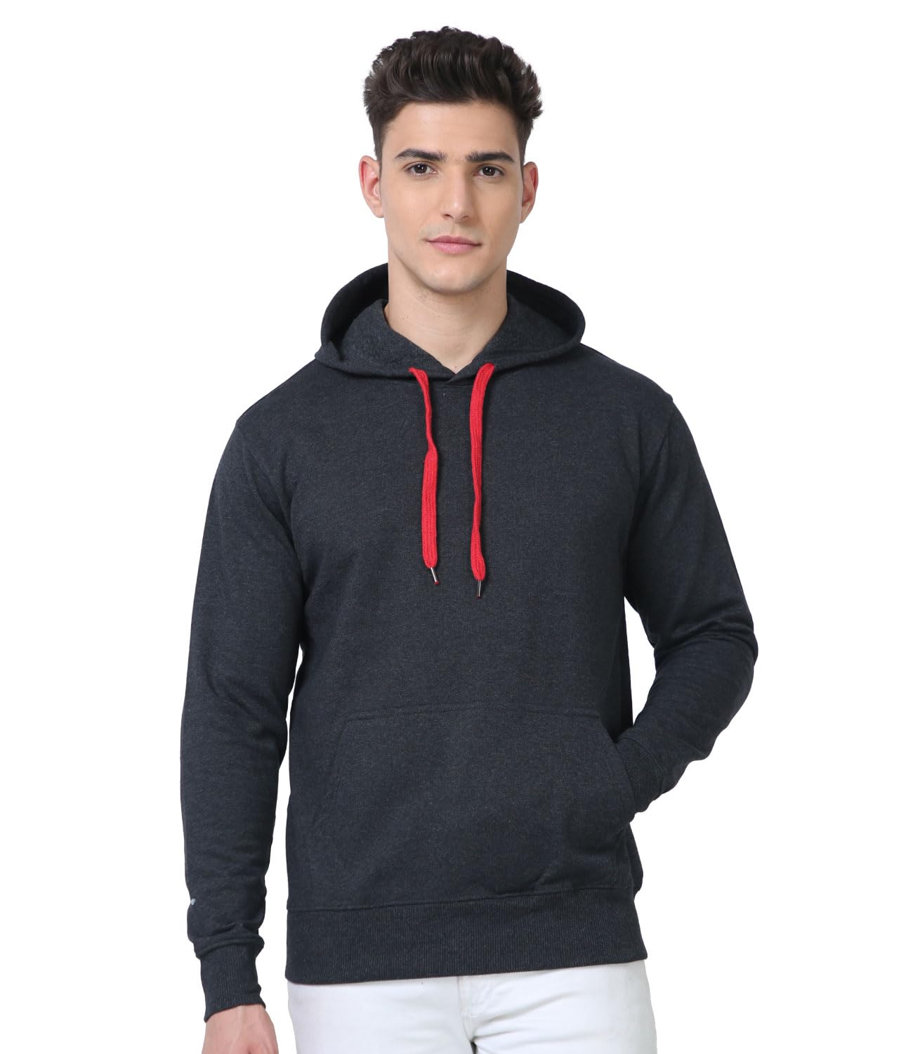 scott international Men's Regular Fit Hoodies | Cotton Hoodie | Sweatshirt for Men | Hooded Sweatshirt for Men | Pullover for Men | Hoodie Without Zip | Winter wear Hoodies (Charcoal, Large)-picture-50