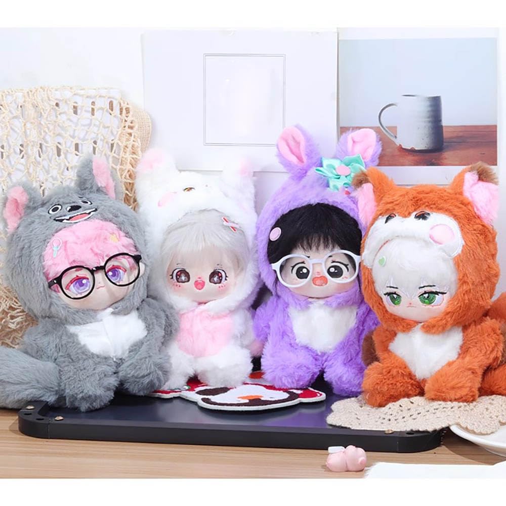 Amazon.com: niannyyhouse 20cm Plush Doll Clothes Rabbit Fox White