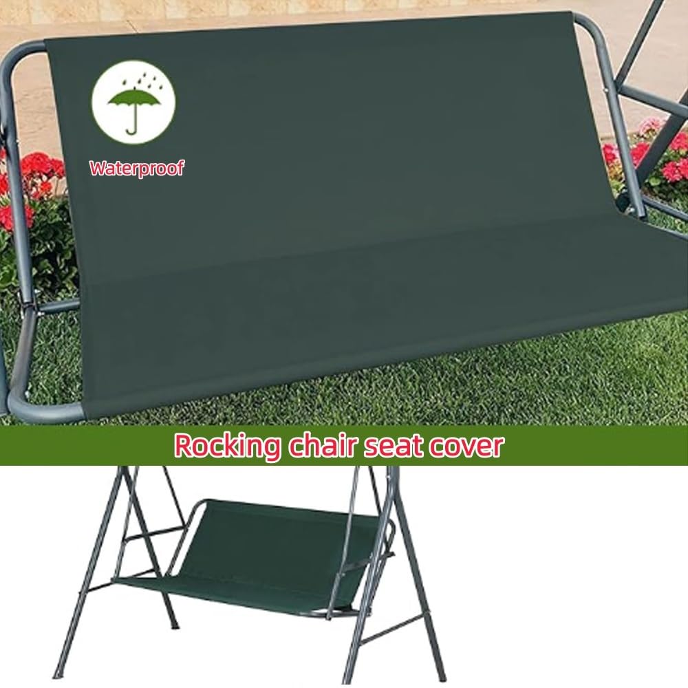 Copriseduta Di Ricambio Per Dondolo 2 3 Posti Tessuto In Oxford 600D Copertura Per Esterni Per Sedia Da Giardino Copertura Per Sedia Da Balcone(Grey,160x58x58cm/63x22.8in)