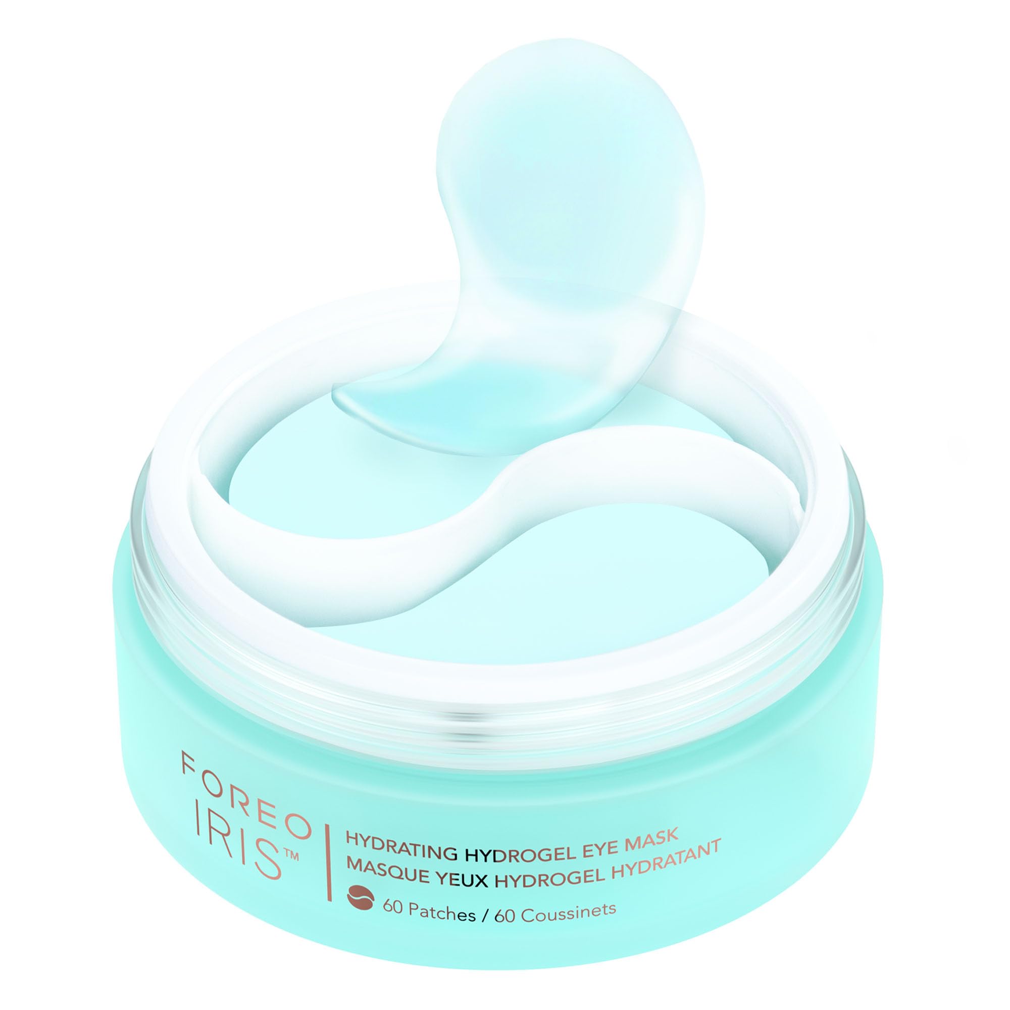FOREO IRIS Parches Ojos com Colageno - Contorno de Ojos Antiojeras - Vitamina B, Vitamina C y Vitamina E - Retinol - Antiojeras Mujer - Hidratante - Vegano - 60 Parches Ojos Bolsas y Ojeras