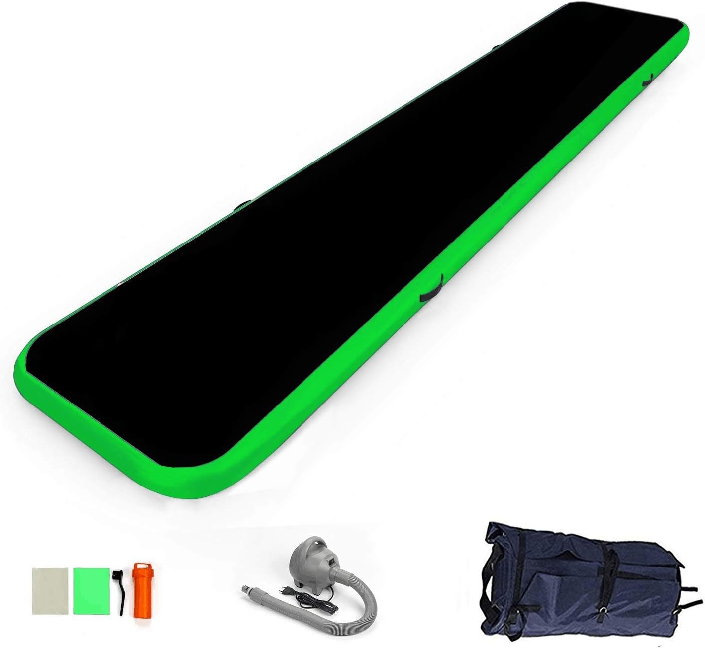 EZ GLAM 10ft/13ft/16ft/20ft Air Mat Tumble Track Inflatable Gymnastics Tumbling Track Mat with Electric Air Pump for Cheerleading/Practice Gymnastics/Beach/Park/Home use : Sports & Outdoors