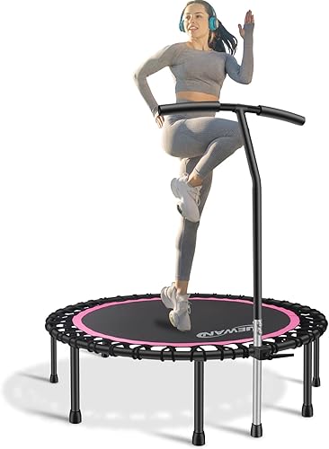 Miniatura 16 de Newan Mini trampolín silencioso de 40 a 48 pulgadas, trampolín de fitness, bungee rebote, entrenamiento cardiovascular, entrenamiento para adultos