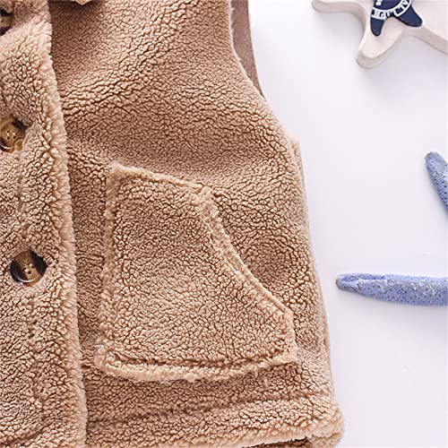 Zanjkr Colete de roupas para menino, crianças, crianças, meninos, lã, quente, grosso, roupas de prim
