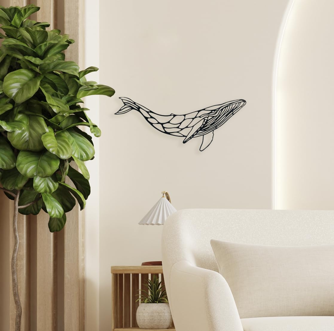 keluly Whale Metal Sculpture Wall Ornament Decorative Element Poster, Souvenir, Poster, Decoration, Marine Animals - Image 4