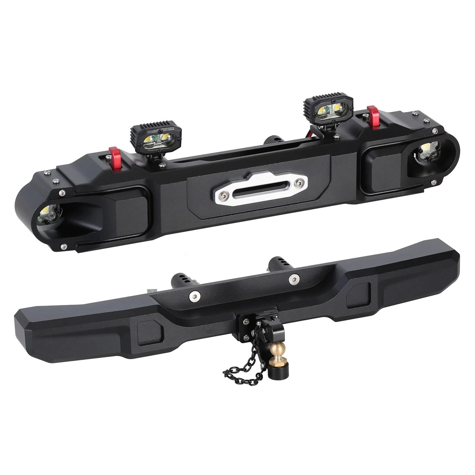 Upgrade Parts Compatible with Axial for SCX6 for Jeep for JLU for Wrangler Metal Front Rear Bumper for 1/6 RC Crawler