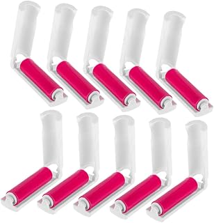 Toyvian 20piezas Quitapelusas Portátil Reutilizable Mini para Ropa Mascotas y Muebles Adhesivo Fuerte para Eliminar Pelos y Pelusas Compacto para Viaje Color Rojo