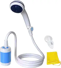 Chuveiro elétrico portátil Iron Hammer Para acampamento com válvula de desligamento na cabeça do chuveiro
