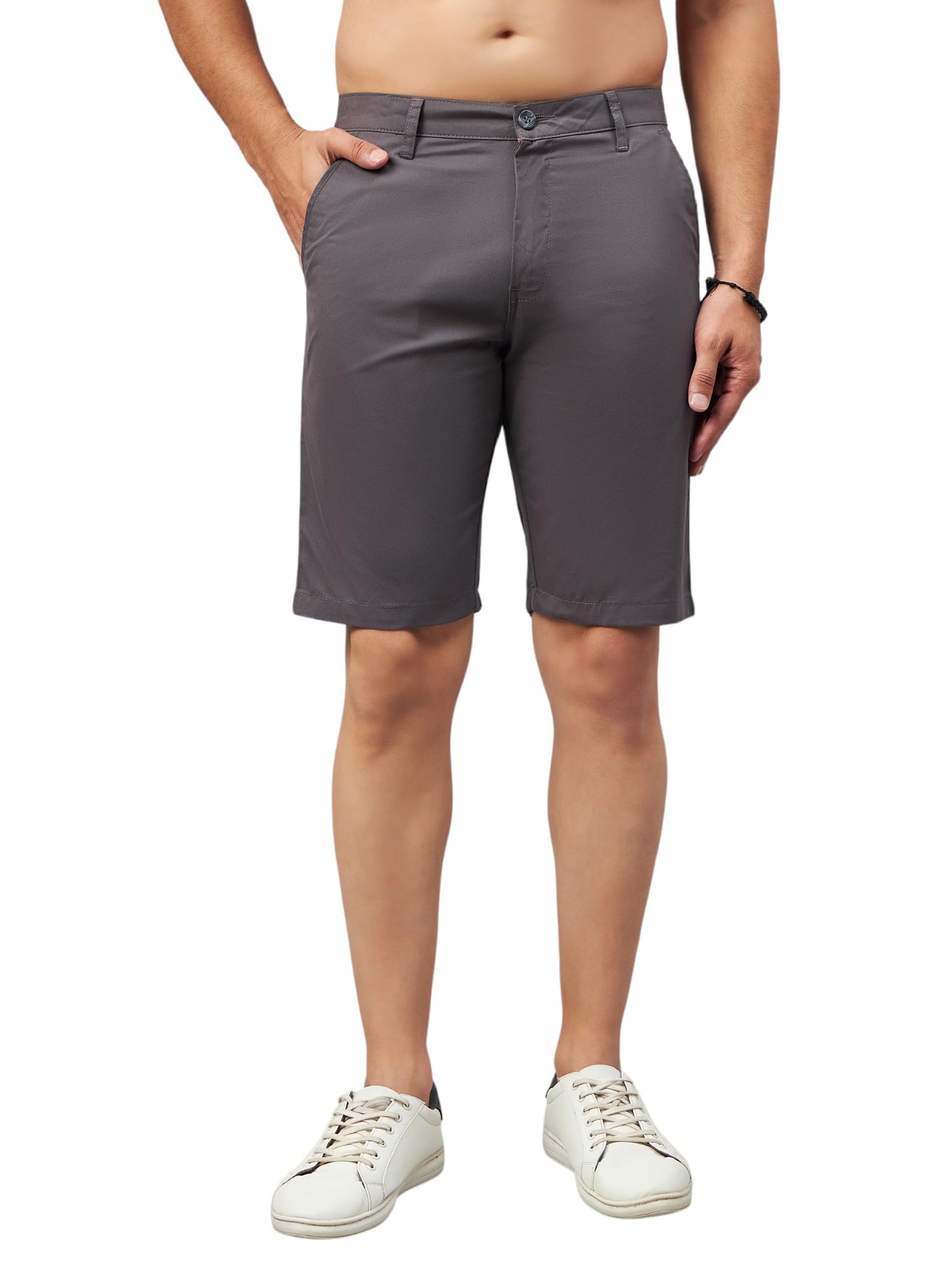 studio nexx Men's Regular Fit Black Cotton Basics Shorts-picture-48