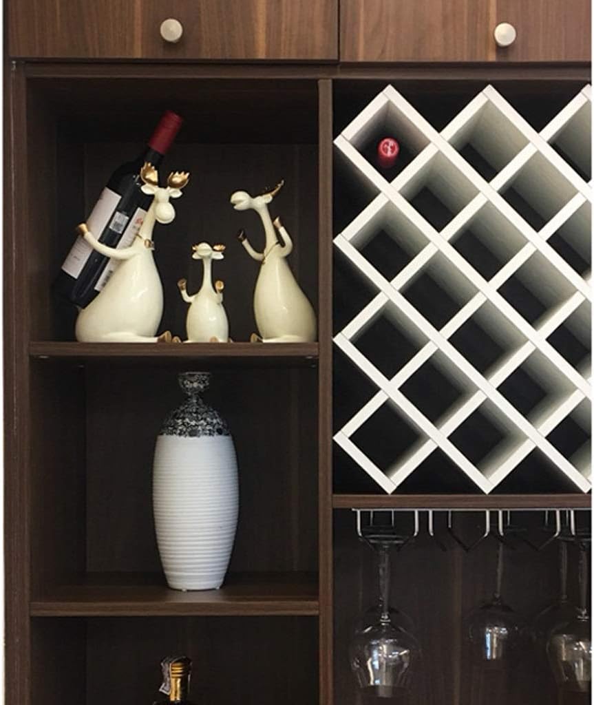 Creative Decorative Wine Rack Home Wine Cabinet Decoration Free Standing Narrow (Color : Blue-B)