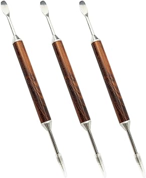 3 PCS Latte Art Pen Cinnamon Pen for Coffee,Barista Espresso Coffee Latte Art Tools Accessories for Coffee Bar Barista Make Creative Coffee Designs Decors,Stainless Steel Wood,LXLVOUEG