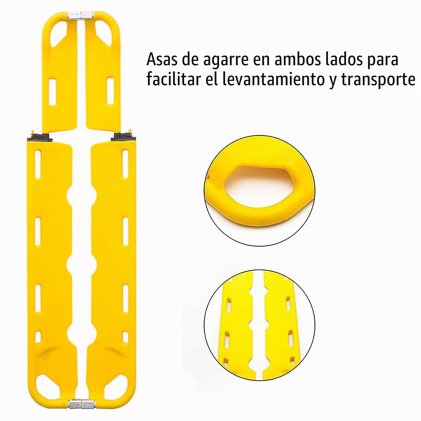 Camilla Móvil Plegable, Tablero EMT, Camilla De Rescate De Piscina, Inmovilización De Camilla, Tablero De La Columna, Longitud Ajustable, con Correas De Seguridad