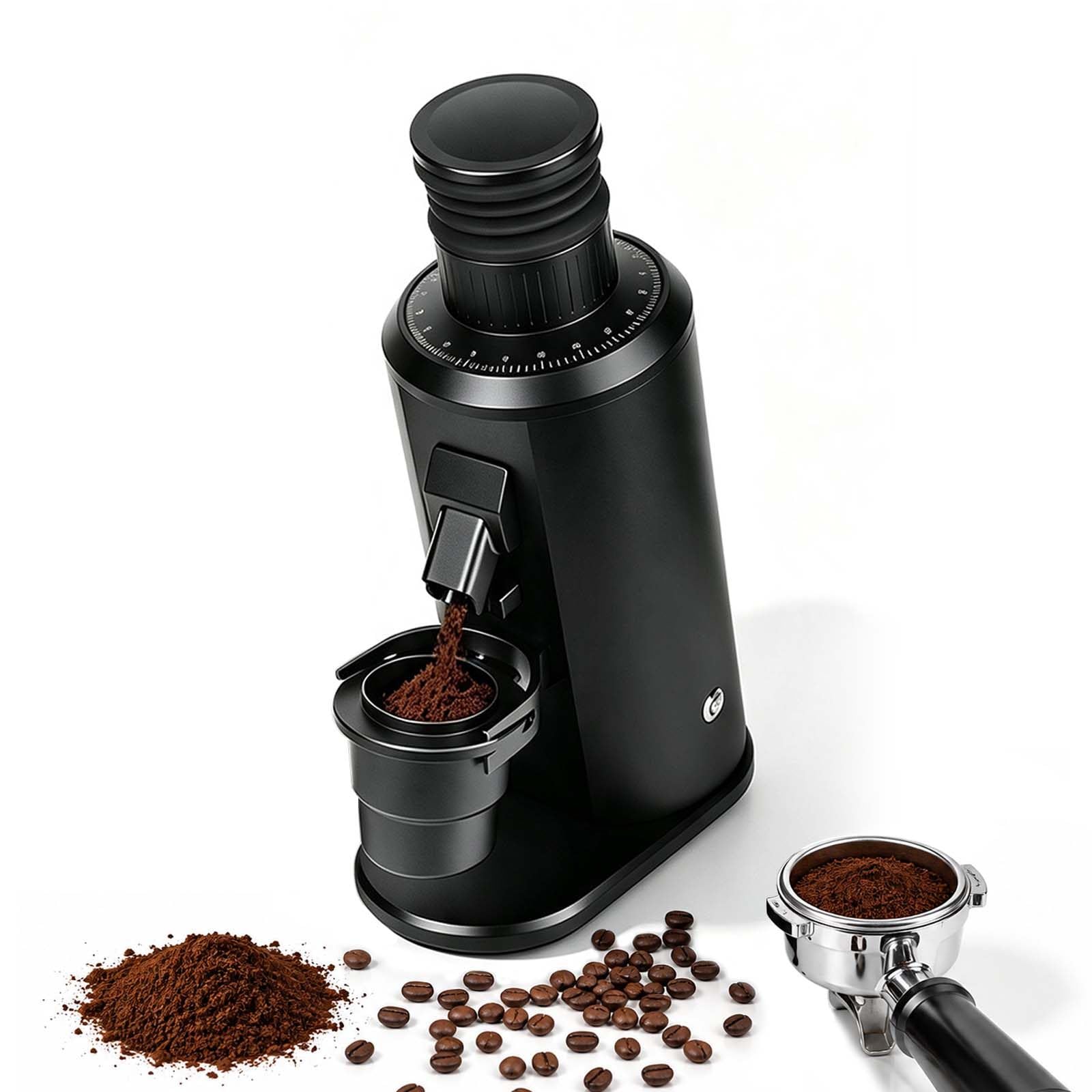 Moulin Compact pour Studio – Meules de 80 Mm –RéGlage MicroméTrique (0-100) Black