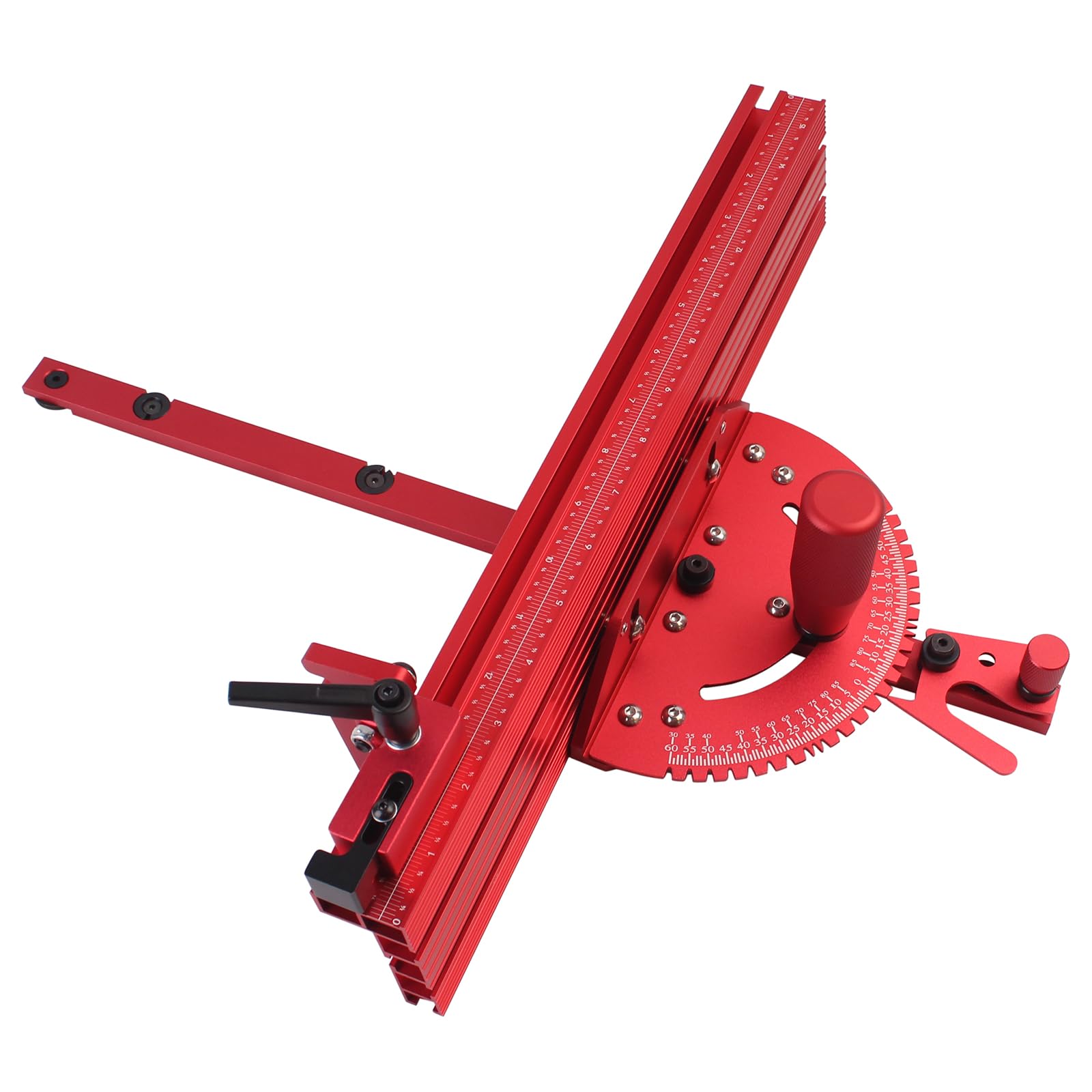 Photo 1 of ***MISSING PIECE -SELLING AS PART ONLY***JCFANTS Aluminum Table Saw Precision Miter Gauge Works w/Table Saws, Band Saw and Router Table, Includes Multi T–Track Fence w/Scale, T-track Flip Stop(Red)LPNNK5WW2KTDD