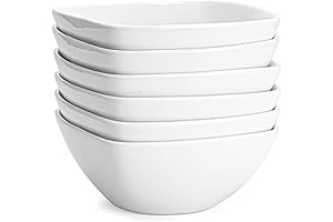 Foraineam Porcelain Square White Bowls