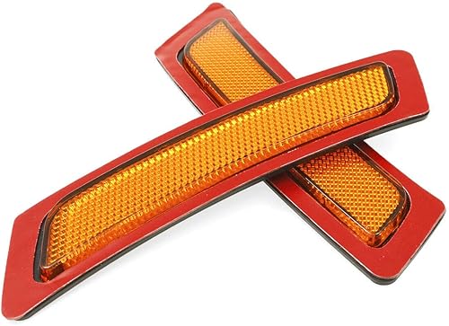 Vista 2 de Reflector de luces laterales de parachoques delantero compatible con BMW F10/F11 5 Series 528i 528ix 535i 550i 2011-2016 (lente ámbar)