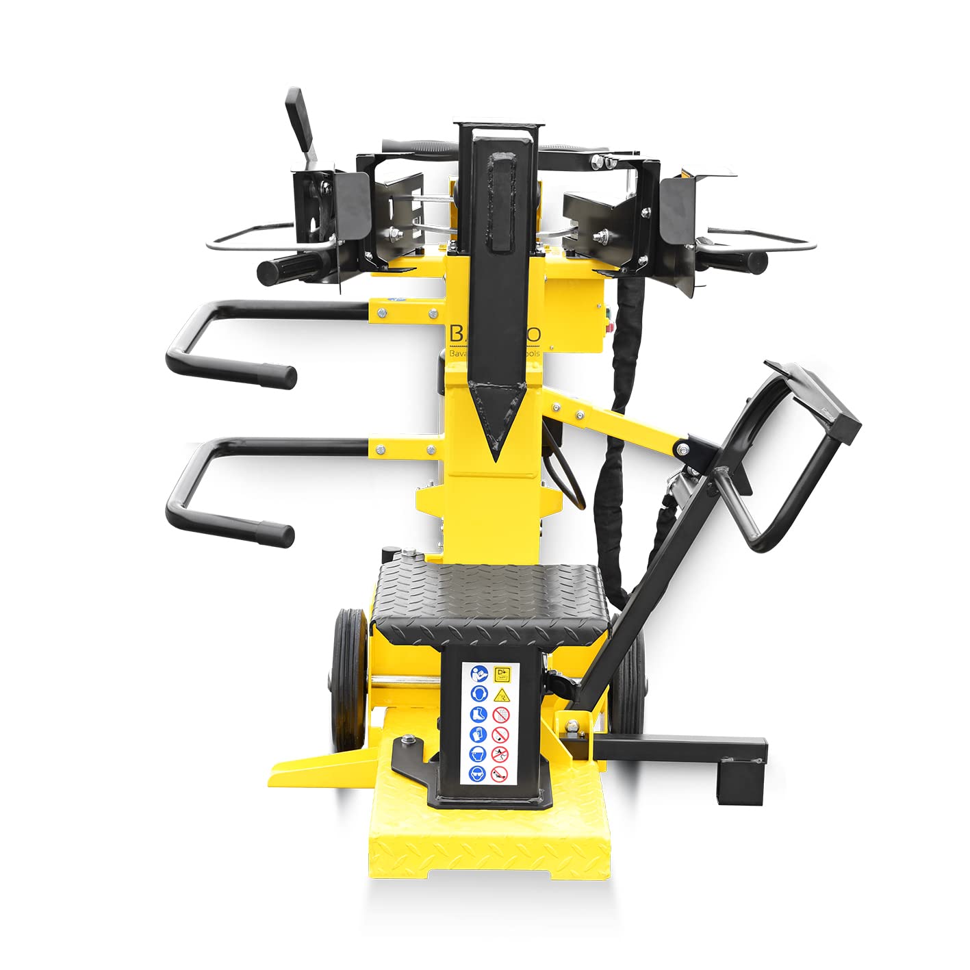 BAMATO HO-12PRO Holzspalter mit Elektroantrieb | 12 Tonnen Spaltkraft | patentierter Spalttechnik | Vario Spalt System | Schwenkbarer Spalttisch | Spalter für Kurz- & Langholz