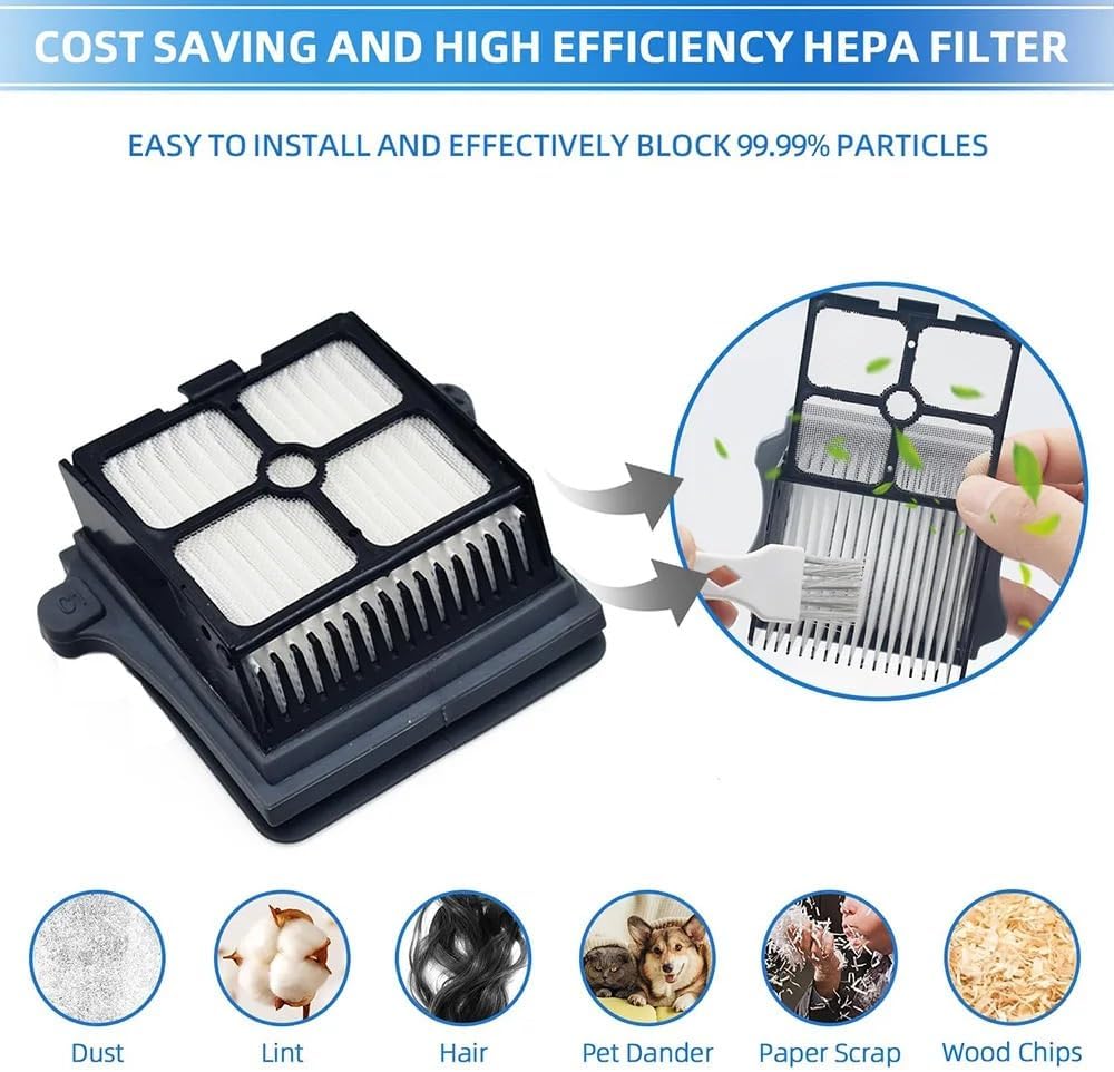Roller Compatible With Tineco Floor One S7 Flashdry Wet Dry Vacuum Cleaner Accessories Replacements Parts Roller Brush Hepa Filter(2R4F)