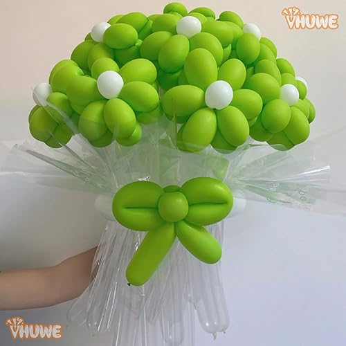 Miniatura 54 de 260 globos de color amarillo limón, paquete de 100 globos largos gruesos para arco, animales, payasos, niños, cumpleaños, fiestas, baby showers