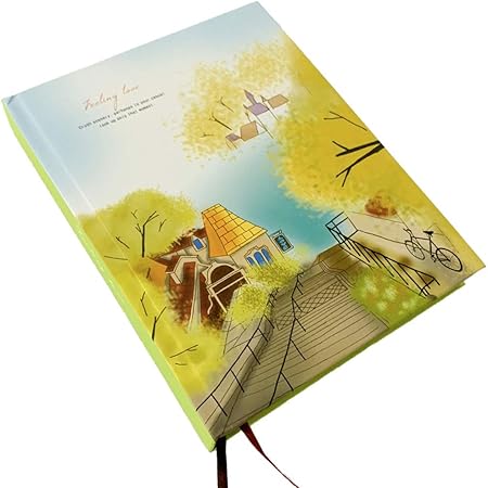 Amazon Angelicate 毎日が楽しくなる イラスト付き 日記帳 フラワー モチーフ ａ５ しおり付 情景 グリーン 日記帳 文房具 オフィス用品