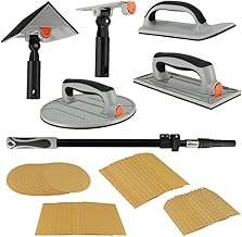 Sander Kit with Telescopic Pole 1.2 m - Angle Sander - Circular - Rectangular - Detail - Abrasive Sheets