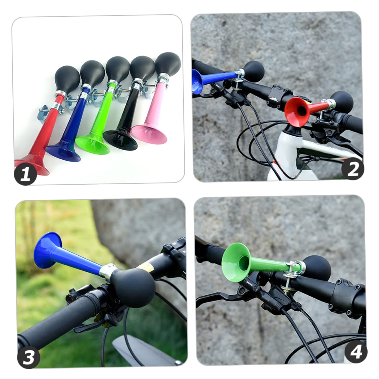 Toddmomy Cloche De Vélo pour Porte-Vélo Arrière Porte-Vélo Chaîne Klaxon Sonnette De Vélo Support De Téléphone pour Vélo Pompe À Vélo Vélos De Route Cyclisme Polyvalent Sonnette